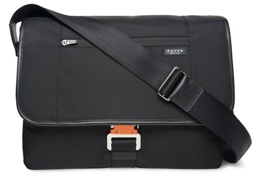 Messenger Bag Black Nylon Front