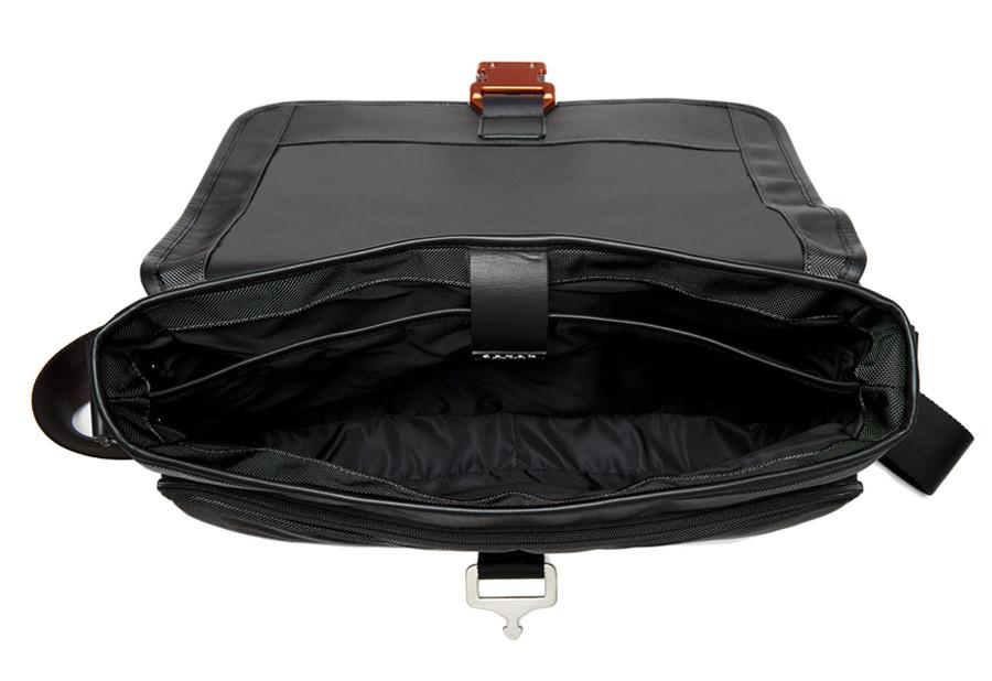 Messenger Bag Black Nylon Inside