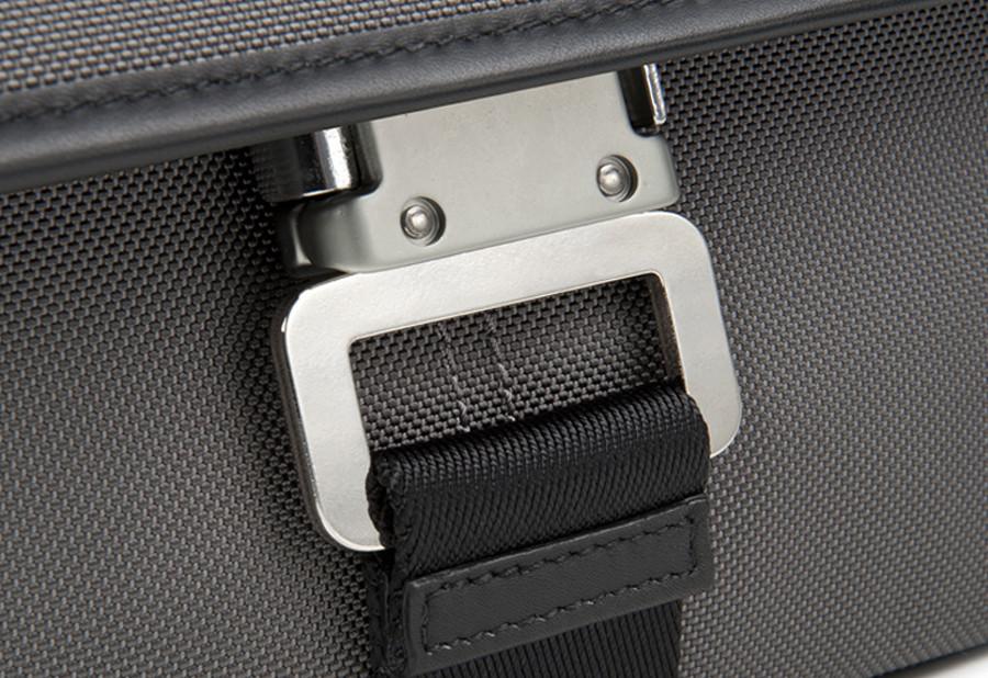 Messenger Bag Gray Nylon Buckle