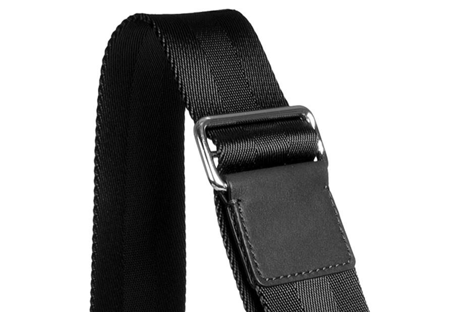 Messenger Bag Black Leather Strap
